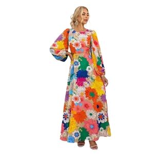 Floral Multicolor Maxi Dress
